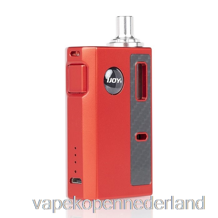 Elektronische Sigaret Vape Ijoy Kwik 12w Aio Pod-systeem Rode Koolstof